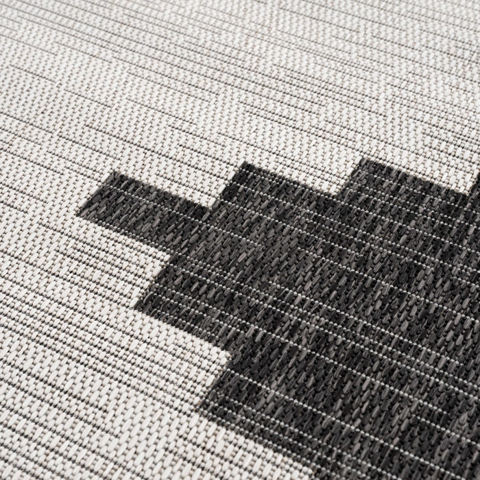 Mortimer Southwestern Charcoal Indoor/Outdoor Area Rug & Reviews